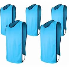 Kit 05 Coletes Futebol Treino Poliéster Colmeia Leve Adulto Unissex Regata JustGoFit