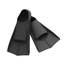 Pé De Pato Natação Nadadeira Curta Adulto Borracha Resistente Preto  JustGoFit