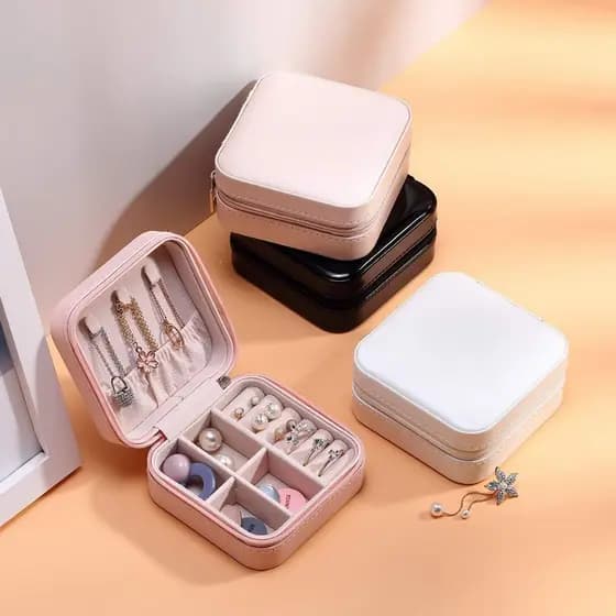 Porta Joia De Bolsa Para Viagem Portátil | Organizador Multifuncional para Bijuterias