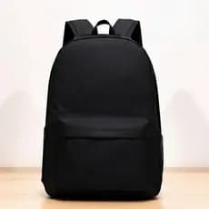 Mochila Bolsa Preta Reforçada para Trabalho e Viagem Bolsa Faculdade Escolar Unissex Esportiva