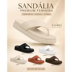 Sandália Feminina Papete Plataforma Confortável Premium Leve Antiderrapante Casual Moda 33 ao 42