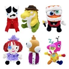 O Incrível Circo Digital Brinco de Pelúcia Gummigoo 2 Gangle Zooble Caine Jax Ponmi Pomny Clown Ha 2157