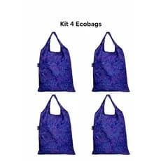 Kit 4 Bolsa Sacola Ecobag em Poliéster