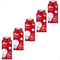 Kit 05 Lâmpadas Led 12w 6500k Branca Fria 110/220v Kian