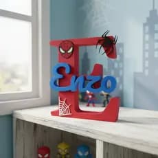 Letreiro Infantil Com Nome Personalizado Homem Aranha Decoração Festa Quarto Aniversários