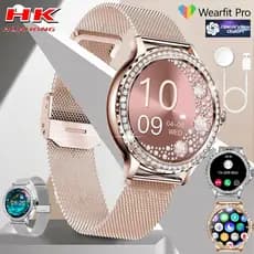 Smartwatch HK27 Bluetooth Call Cardíaca oxigênio no sangue Monitoramento do sono à prova d'água H37 feminino Relógio