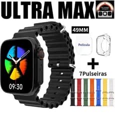 Relógio Smartwatch S20Ultra3MAX Série 11 Tela AMOLED 2.02" HD NFC GPS Monitor Saúde Esportivo