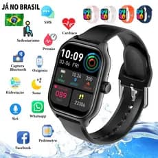 Smartwatch L60 Relógio Inteligente Versão atualizada Super Amoled Nfc Para Android IOS