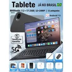 Tablet Bml B30 Tela 11Polegadas Tela com 5G WiFi 512/12GB RAM SIM Card Câmera 30MP e 13MP  Teclado/case