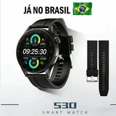 Smartwatch S30 Relógio Inteligente Chamada NFC e monitor de frequência cardíaca. Tela AMOLED 1.41″. Para Android/iOS