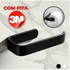 Suporte para Porta Papel Higiênico Acessórios Banheiro Fácil Limpeza Garantia 3M Branco