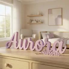 Letreiro Nome Personalizado Decorativo Infantil Filho de Mesa e Estante