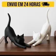 Kit Gatos Decorativos Minimalistas Moderno Para Quarto Sala Presentes Felinos G8