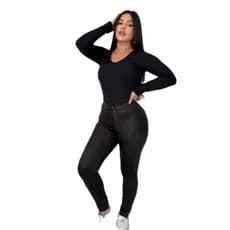 Body Decote Profundo Fundo Decote V Manga Longa