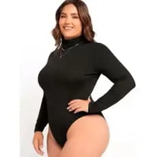 Body Gola Alta Plus Size Curve Moda Feminina Gestante G1 ao G4