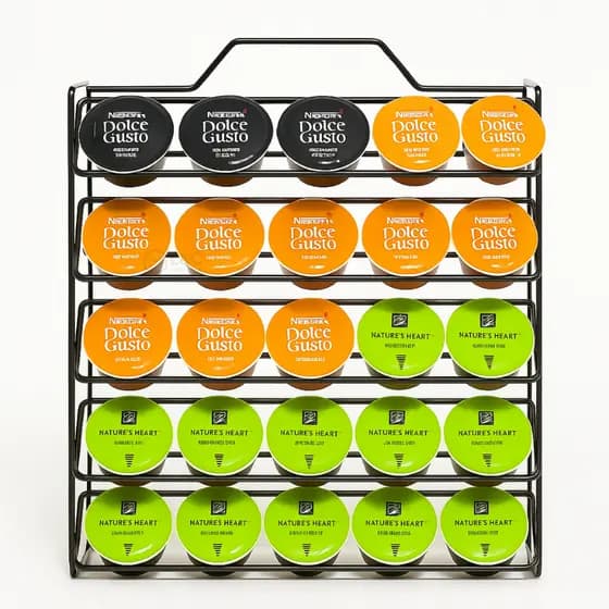 Organizador Porta Cápsula Dolce Gusto Café Suporte 50un Cozinha Cantinho do Café Aço Resistente