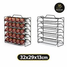 Organizador Porta Café Dolce Gusto 50 Cápsulas Suporte Bancada Aço Reforçado Preto