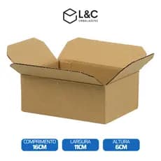 Kit Caixas De Papelão 16x11x6 Embalagem Para Envios Reforçada Correios Sedex Pac