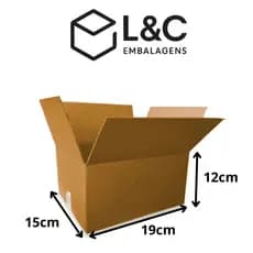 Caixa Papelão Sedex Correios Pav Melhor envio 19x15x12 50Un