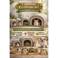 Toca Para Tartaruga Grande Jabuti Pequena Casinha Pet Coelho Codorna Chinchila Porquinho da Índia Ecológica Reciclável