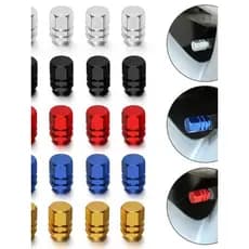 Tampa Tampinhas Bico Válvula Pneu Carro Moto Bike Alumínio Vários modelos fluorescente  Envio Rápido Pronta Entrega