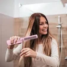 Pente De Cabelo Alisador Portátil Usb Recarregável E Seco Pronto Entrega