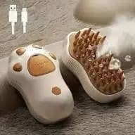 Escova Removedor de Pelos a Vapor Garras de Gato de Massagem Gatos Cães Estimação 3 Em 1 Escova Elétrica  Envio Rápido