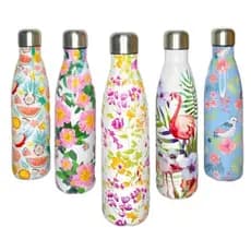 Garrafa Térmica  Floridas Estampada 500ml Degradê Aço Inox  Floridas 500ML Fitness Academia