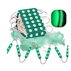 20 Módulos 3 Leds Verde Luminoso Injetado 1.5w 12v Ip67