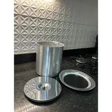 Lixeira De Embutir Inox 5 Litros Para Cozinha Cesto Embutido