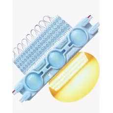 20 pçs Módulo Led 7025 1,7w 3led LUZ Branco Quente 3000k Com Lente 160º