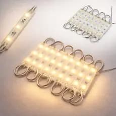 20 Módulos 3 LEDS Branco Quente 5050 0.72W IP65 Resinado
