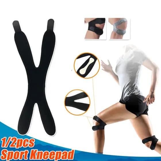 Joelheira esportiva com suporte de patela para homens, basquete, corrida, suporte de compressão para lesões na patela, p