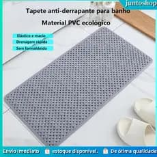 Tapete para box - Massagem, Massageante - Antiderrapante de ventosa e drenagem rápida - 36x70 CM