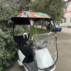 Capa de Chuva para Scooter Elétrica, Protetor Solar para Bicicleta Elétrica, Proteção Solar e Chuva para Motocicleta Elé