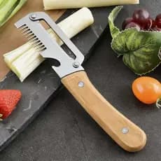 Cortador de cebola em aço inoxidável, cortador de vegetais multifuncional para uso doméstico, cortador de lula, faca de