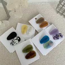 Presilha de cabelo de acetato com combinação de cores em estilo coreano, formato geométrico, gota d'água, presilha peque