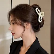 Presilha de cabelo semi-amarrada adequada para cabelos finos, nova presilha de cabelo em formato de asa para mulheres, p