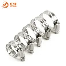 04 Abraçadeira de Mangueira de Aço Inoxidável Estilo Chinês-Americano, Pequena Abraçadeira de Mangueira Americana, Abraç