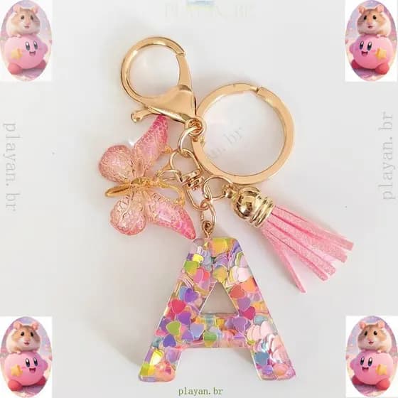 Atacado Transfronteiriço Chaveiro de Lantejoulas Rosa com Pingente de Borboleta e Franja - Acessórios de Joias