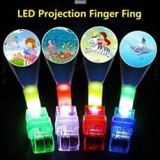 Projecção De Leds De Cartoon Led Light Finger Ring Toy Presentes De Natal