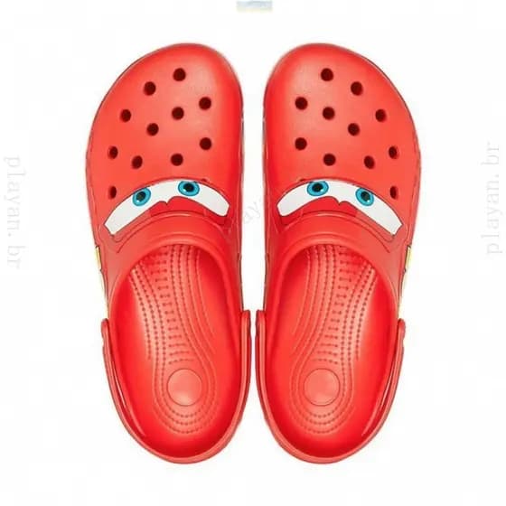 [Enviado em 24 horas]McQueen Sapatos De Buraco De Carro Sandálias Chinelos Antiderrapantes Praia Casuais