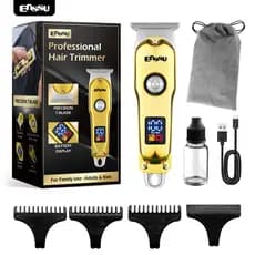 Máquina de Cortar Cabelo Profissional, Ajuste de Altura, Lâmina Afiada, Portátil e Sem Fio