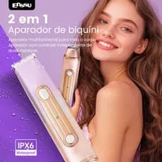Aparelho de Depilação Feminino à Prova d'Água, Recarregável, para Rosto, Axilas, Pernas e Região do Biquíni