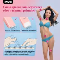 Aparador de Pelos Feminino Para Bikini e Corpo - Impermeável e Lavável