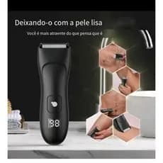 Aparador de Pelos Corporal Sem Fio Impermeável com LED para Corpo Todo