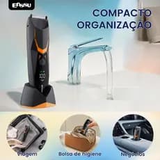 Aparador de Pelos Corporal Masculino Corpo Todo Impermeável Luz de Precisão LED
