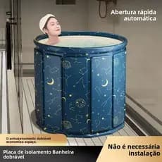 Banheira SPA Dobrável Para Adultos – 254 Litros , Estilo Ofuro Portátil , 70cm Com Drenagem Rápida