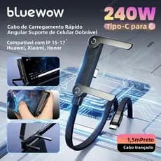 Lanmo 240W 1.5m 90 ° Cabo De Dados De Canto Para Jogos , Dobrável E Proteção Contra Sobrecarga