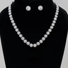 Angel Swarov Zirconia Necklace Women's Jewelry Studded Shiny Ariana